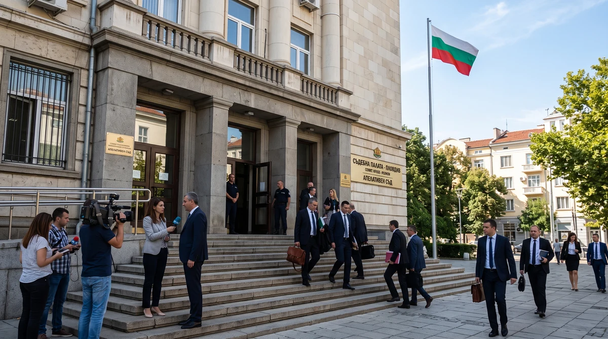 Съдебната палата в Пловдив преди заседанието по мярката за неотклонение на непълнолетен обвиняем